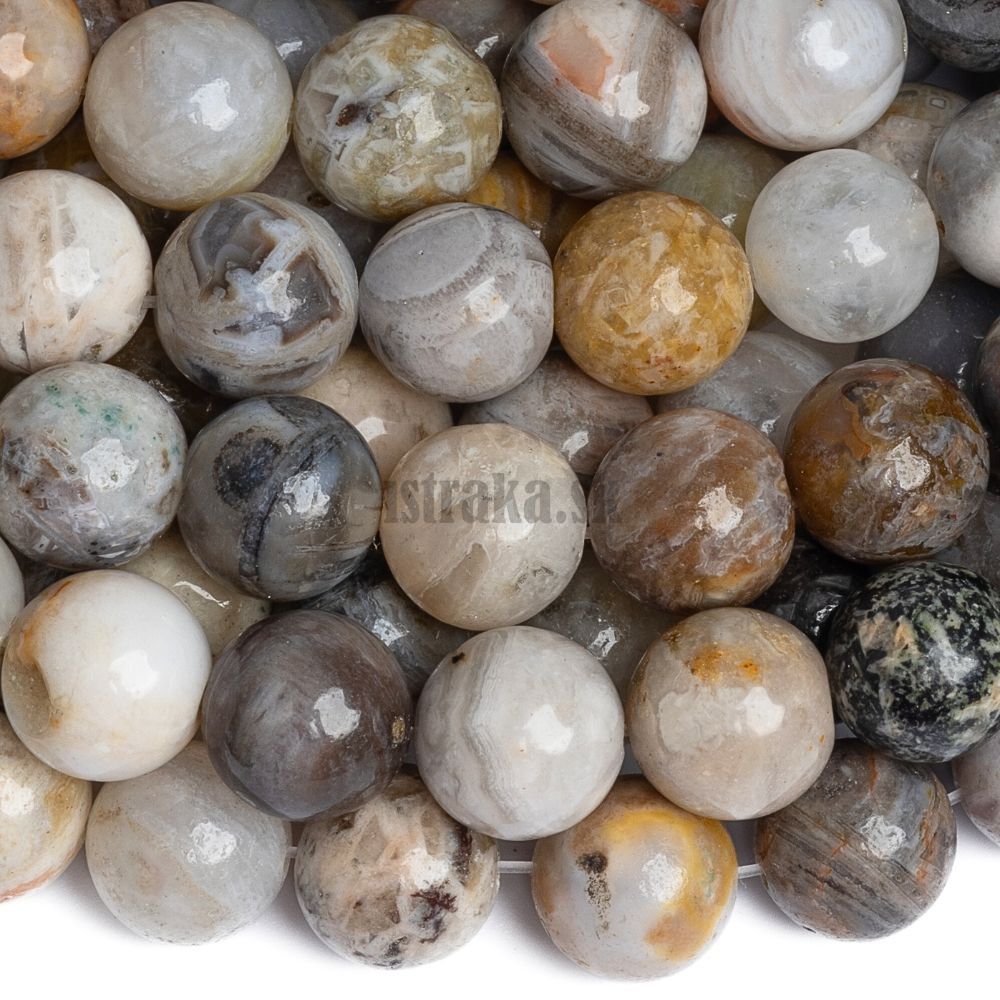 Achát bamboo korálky 10mm šnúra Achát bamboo korálky 10mm šnúra