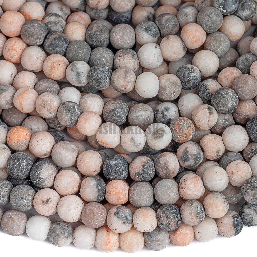 Jaspis zebra ružový korálky 4mm matné šnúra Jaspis zebra ružový korálky 4mm matné šnúra