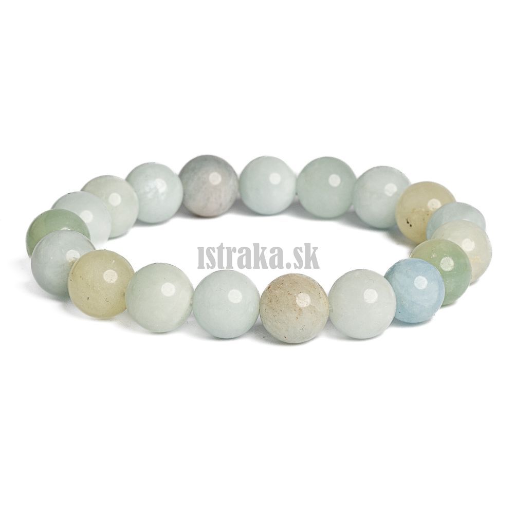 Náramok akvamarín mix farieb 10mm Náramok akvamarín mix farieb 10mm