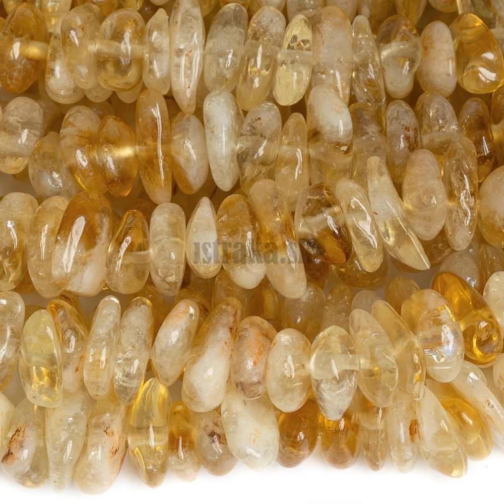 Citrín nepravidelné rondelky šnúra Citrín nepravidelné rondelky šnúra