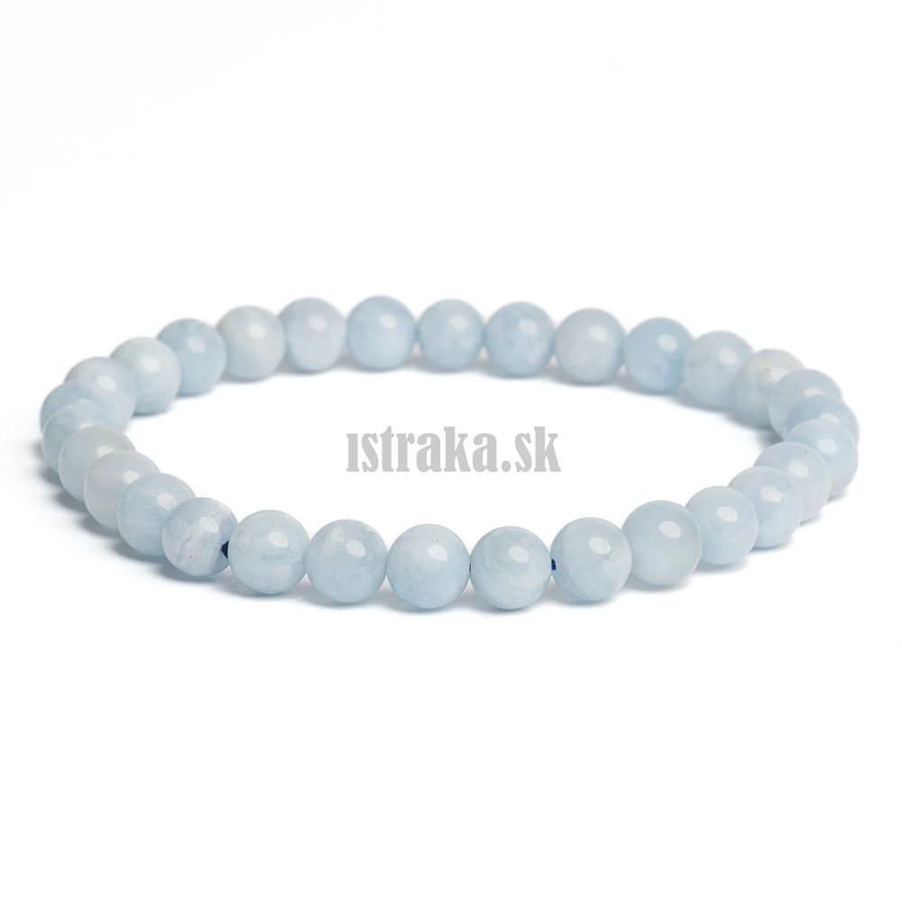 Náramok akvamarín 6mm Náramok akvamarín 6mm