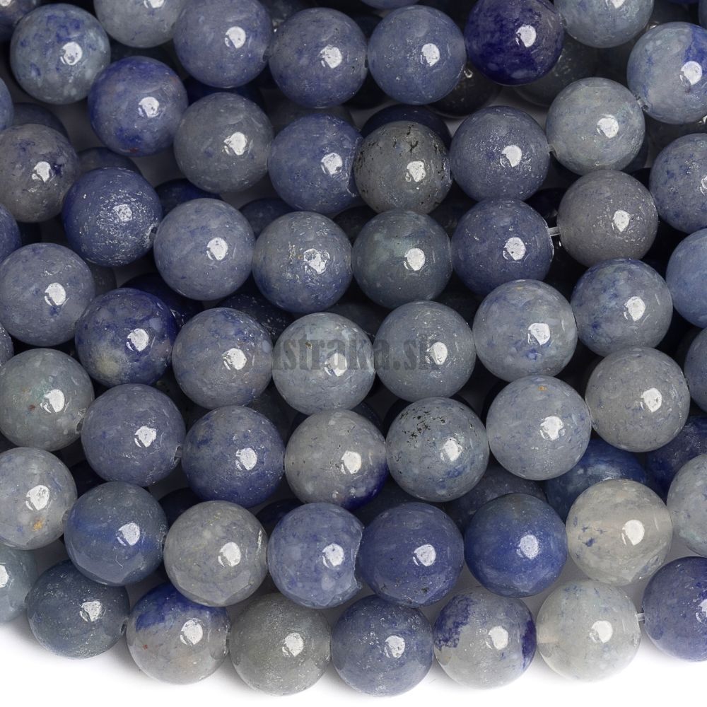 Avanturín modrý korálky 8mm šnúra Avanturín modrý korálky 8mm šnúra
