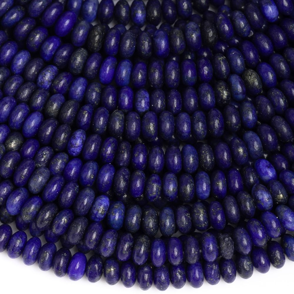 Lapis lazuli korálky 4x2mm úzke rondelky polšnúra Lapis lazuli korálky 4x2mm úzke rondelky polšnúra