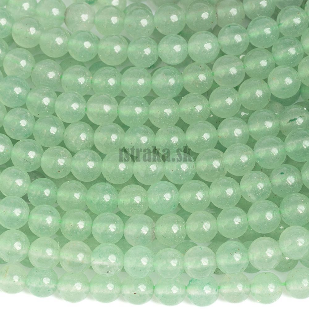 Avanturín zelený korálky 4mm šnúra Avanturín zelený korálky 4mm šnúra