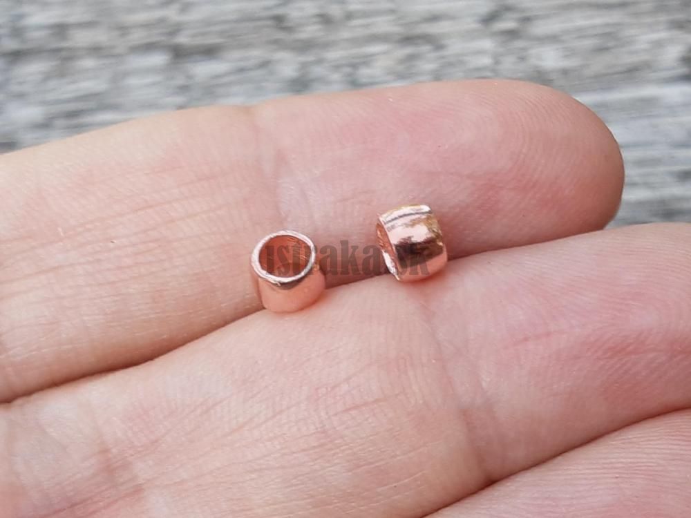 Korlka rondelka 5x3mm Ag925 hladk pozlten ruovm zlatom