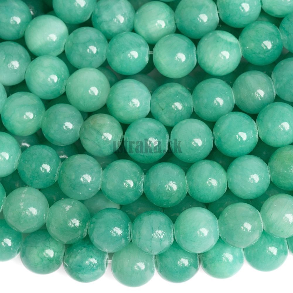 Jadeit mashan korálky 8mm tyrkysové šnúra Jadeit mashan korálky 8mm tyrkysové šnúra