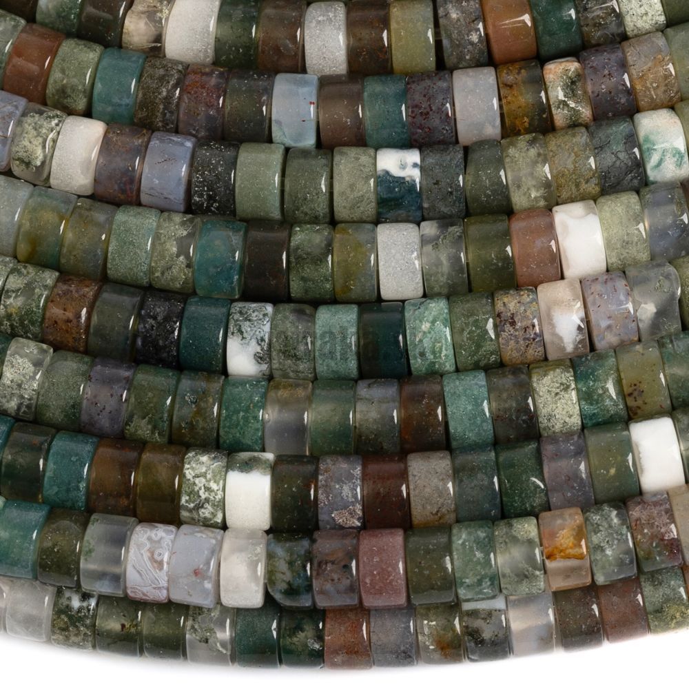 Achát indický korálky 4x2mm heishi polšnúra Achát indický korálky 4x2mm heishi polšnúra