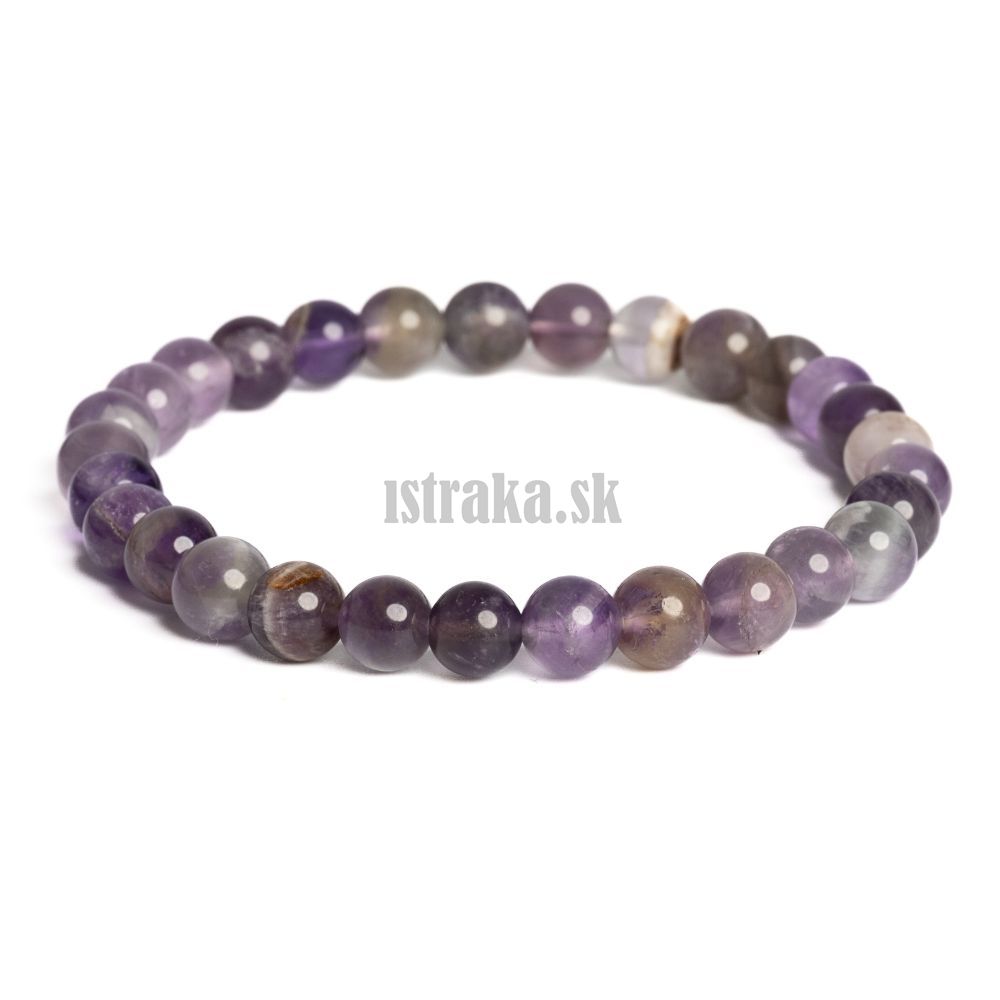 Náramok ametyst mix farieb 6mm Náramok ametyst mix farieb 6mm