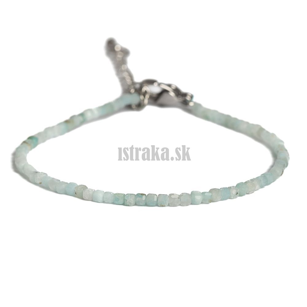 Náramok z amazonitu 2-3mm minikocky Náramok z amazonitu 2-3mm minikocky
