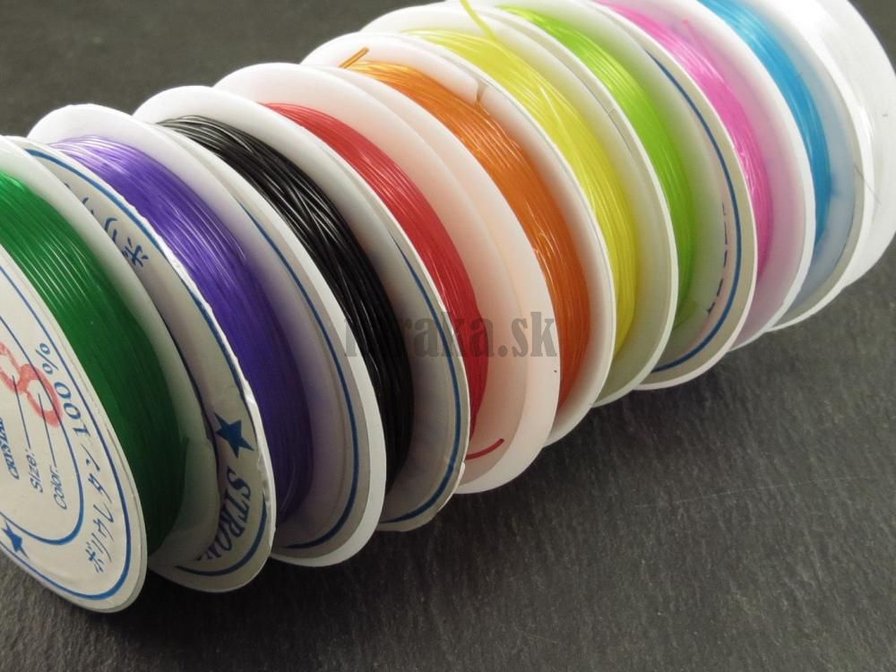 Silon elastický 0,8mm mix farieb XXL balenie (10 ks)