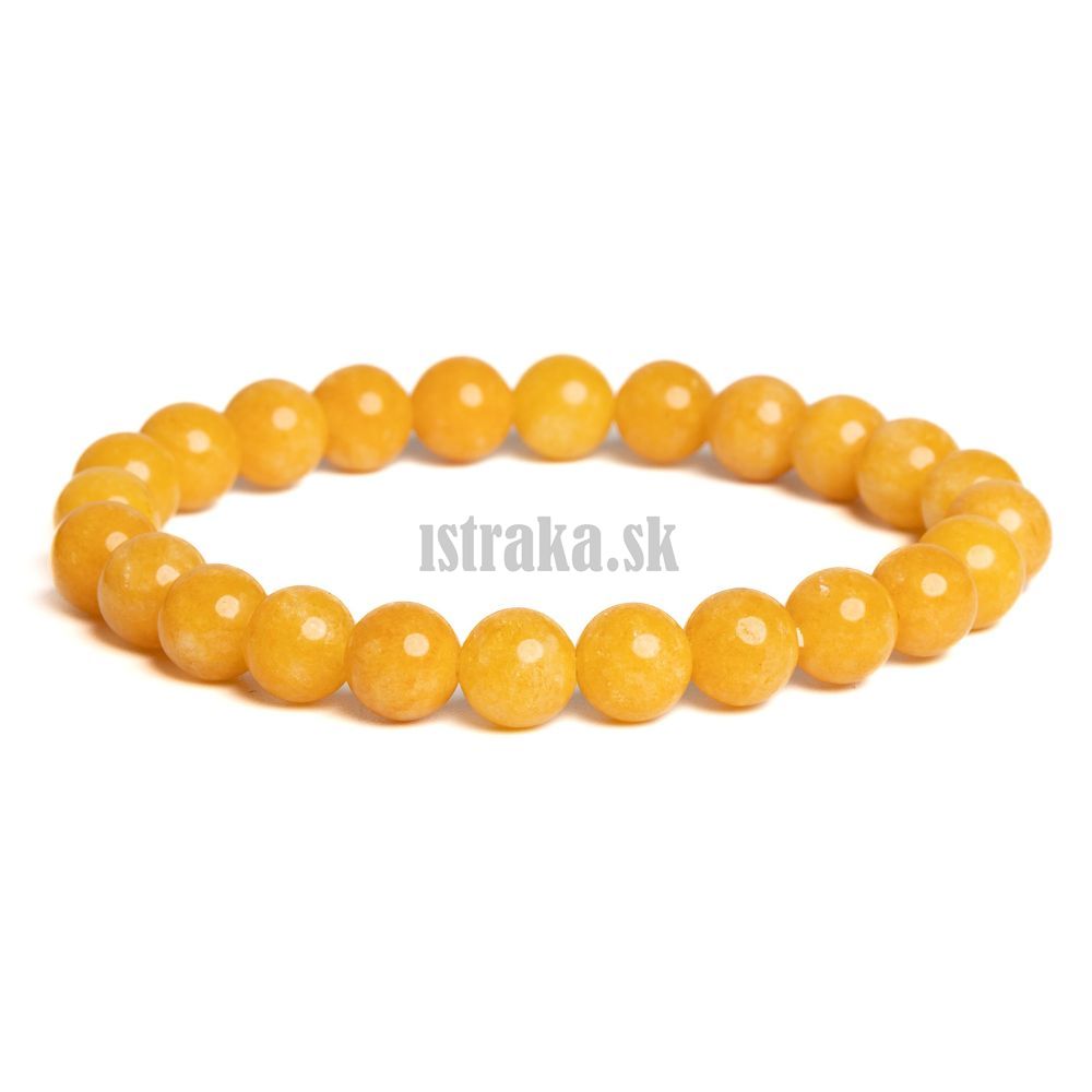 Náramok jadeit 8mm žltý Náramok jadeit 8mm žltý