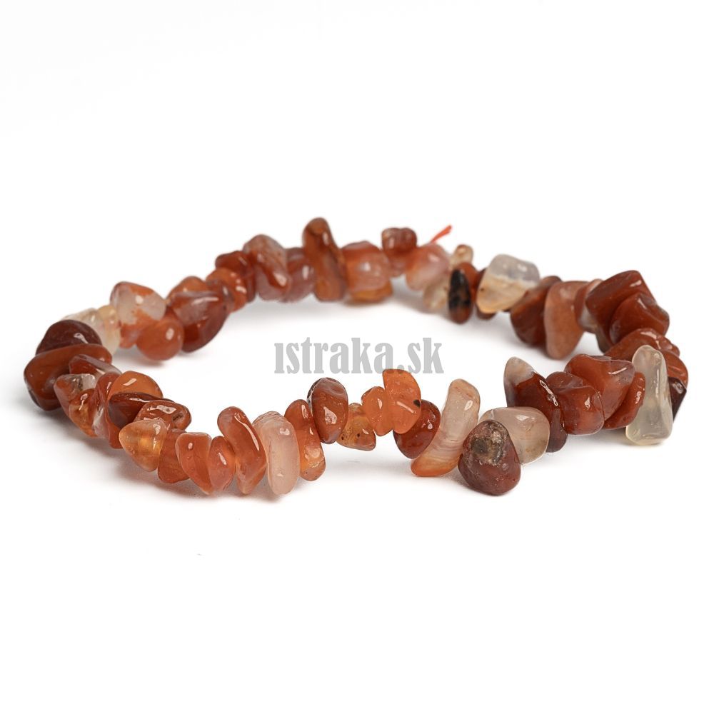 Náramok karneol zlomky 7-10mm Náramok karneol zlomky 7-10mm