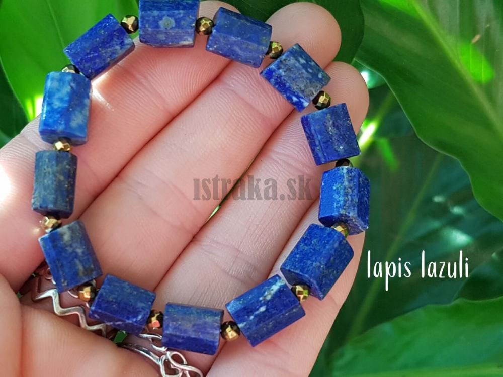 Lapis lazuli korálky valčeky matné polšnúra