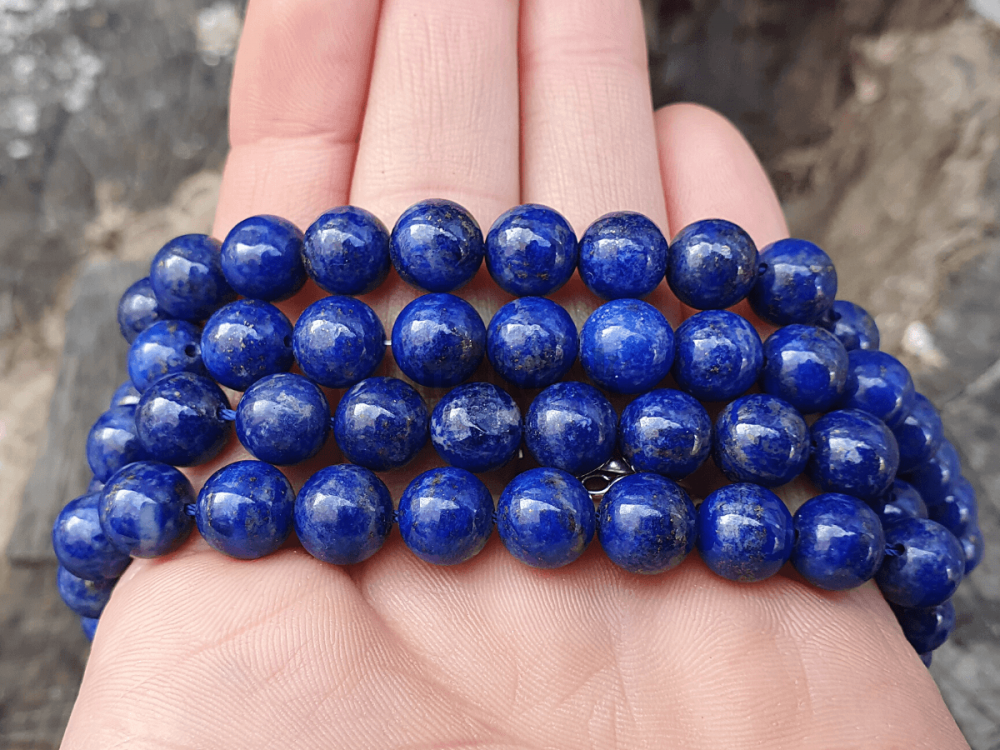 Lapis lazuli Afganistan korálky 7mm A kvalita polšnúra