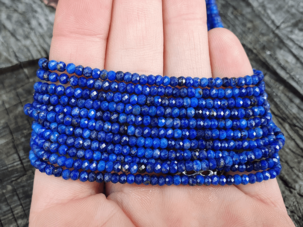 Lapis lazuli 3x2mm rondelky brúsené šnúra