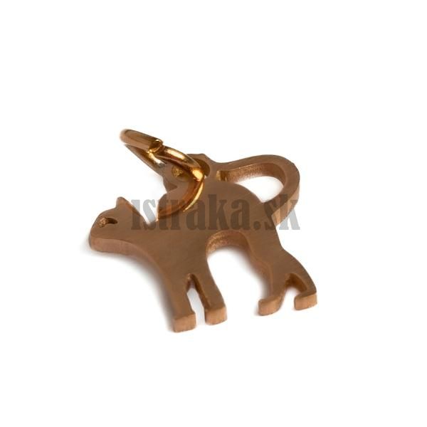 Prvesok maka 12x12mm ruov zlato nerez