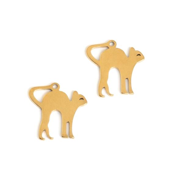 Pr�vesok ma�ka 12x12mm zlat� nerez