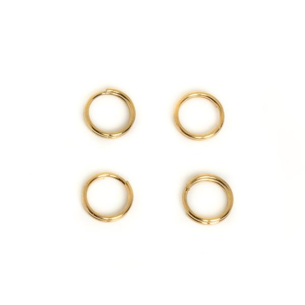 Spojovac� kr��ok dvojit� nerez zlat� 4ks