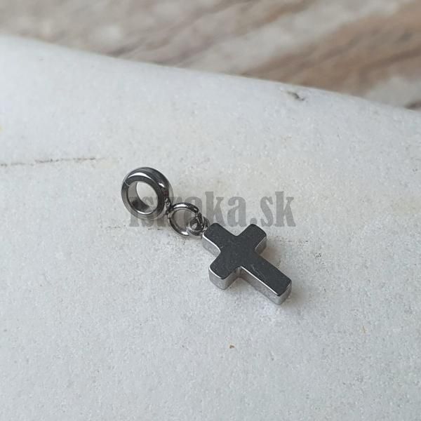Prvesok kr s korlkou s okom 15mm starostrieborn nerez