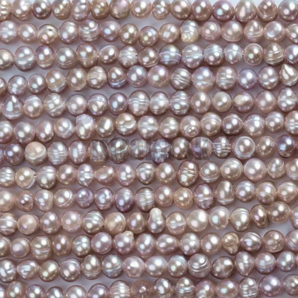 Perly riene korlky 4-4,5mm fialov (prrodn farba) nra