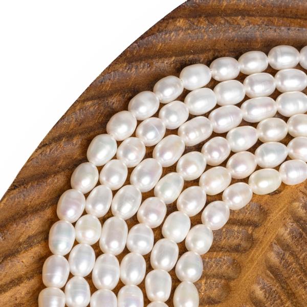 Perly rie�ne kor�lky 5 - 6 mm podlhovast� �n�ra