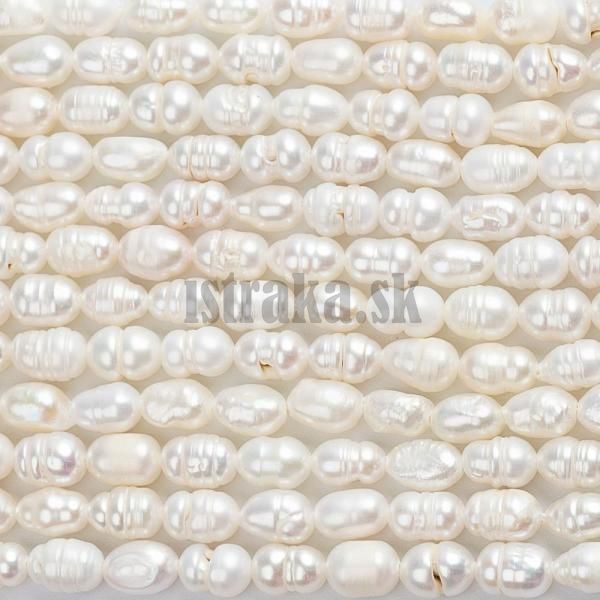 Perly riene korlky 4-5mm podlhovast nra