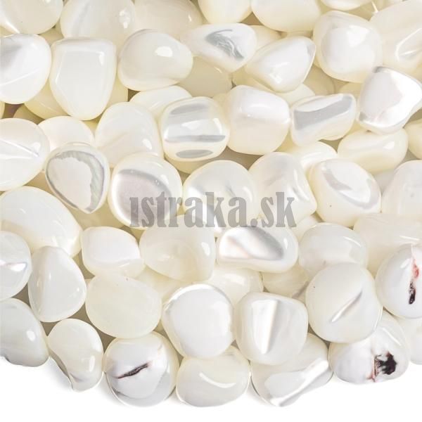 Perle biela korlky nugety nra