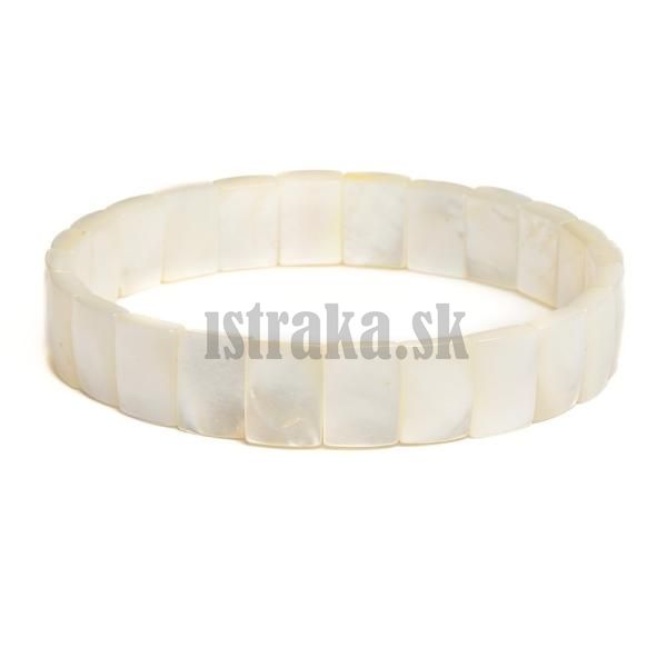 Nramok ploch perle biela 8x11mm