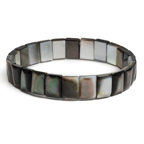 N�ramok ploch� perle� �ierna 8x13mm