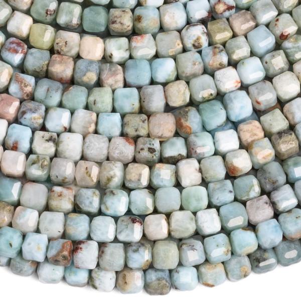 Larimar kor�lky 3mm kocky br�sen� pol�n�ra