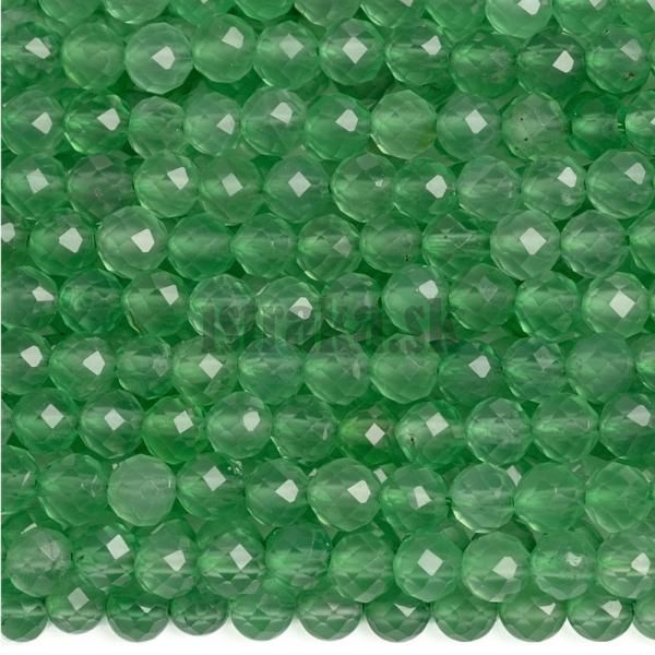 Acht zelen korlky 3mm brsen nra