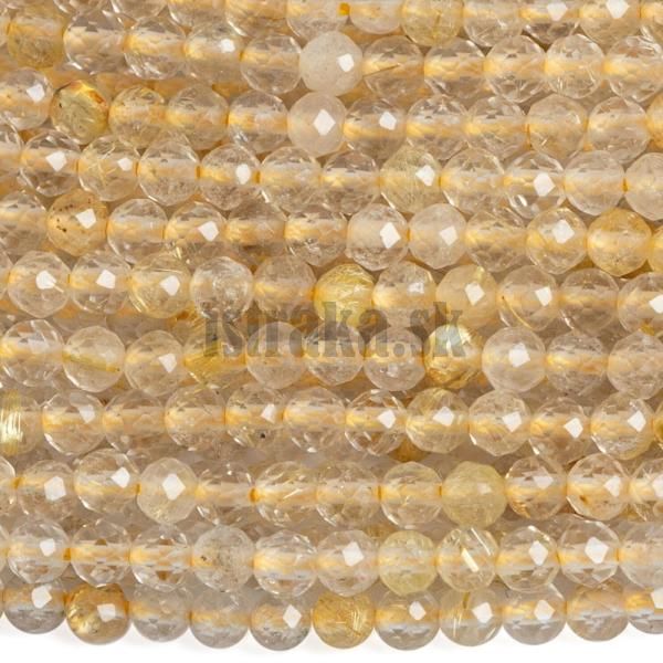 Krit so zlatm rutilom korlky 2,5mm brsen nra