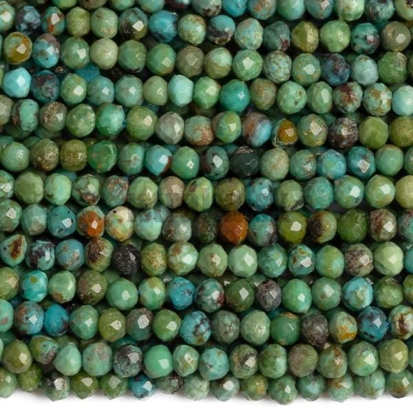 Tyrkys prrodn korlky 2mm brsen nra