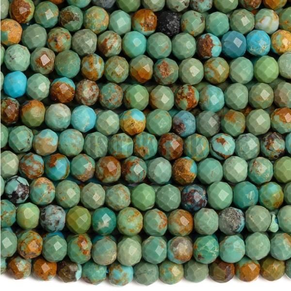 Tyrkys prrodn korlky 3mm brsen nra