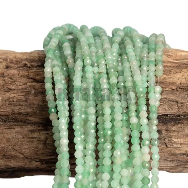 Smaragd korlky 2mm brsen A kvalita polnra