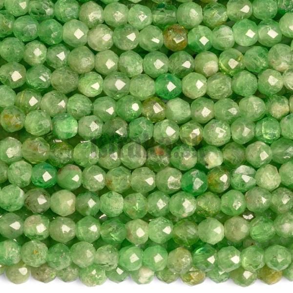 Tsavorit korlky 2,5mm brsen A kvalita polnra