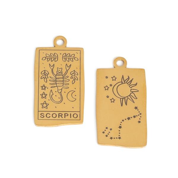 Znamenie �korpi�n pr�vesok zlat� nerez