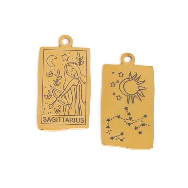 Znamenie strelec pr�vesok zlat� nerez