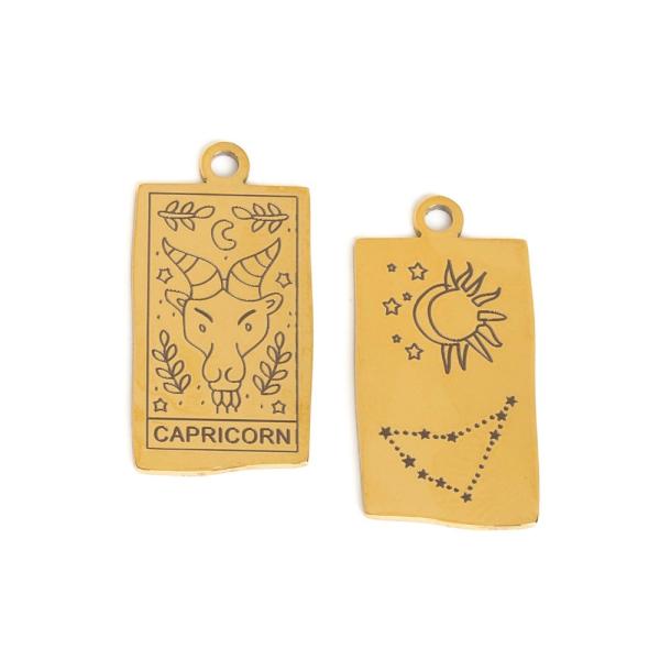 Znamenie kozoro�ec pr�vesok zlat� nerez