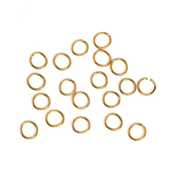 Kr��ky spojovacie 6mm zlat� nerez 20 ks