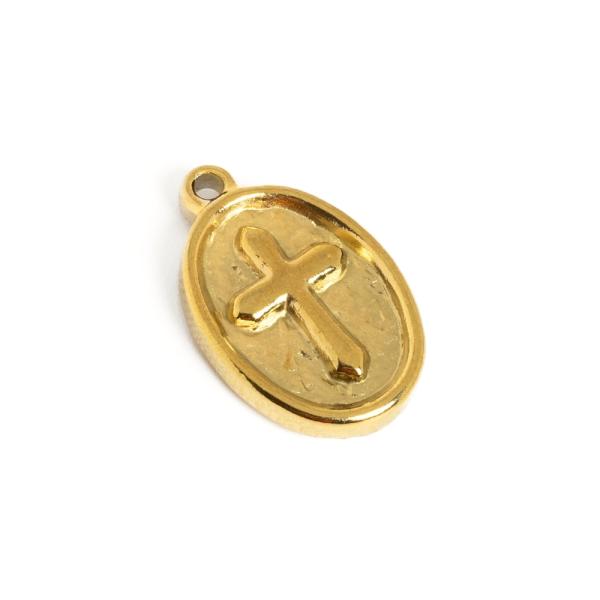 Pr�vesok ov�l s kr�om 17mm zlat� nerez (ion plating)