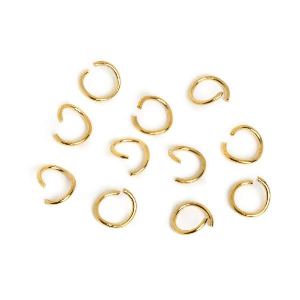 Kr��ky spojovacie 8mm zlat� nerez 10 ks (ion plating)