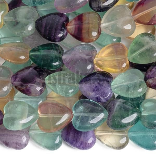 Fluorit korlky 12mm srdieka polnra