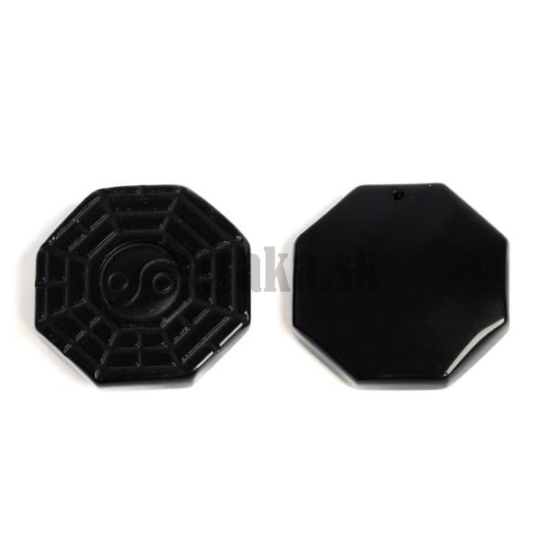 Obsidin ierny prvesok jin a jang