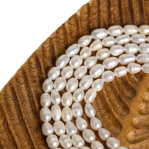 Perly rie�ne kor�lky 5-6mm podlhovast� �n�ra