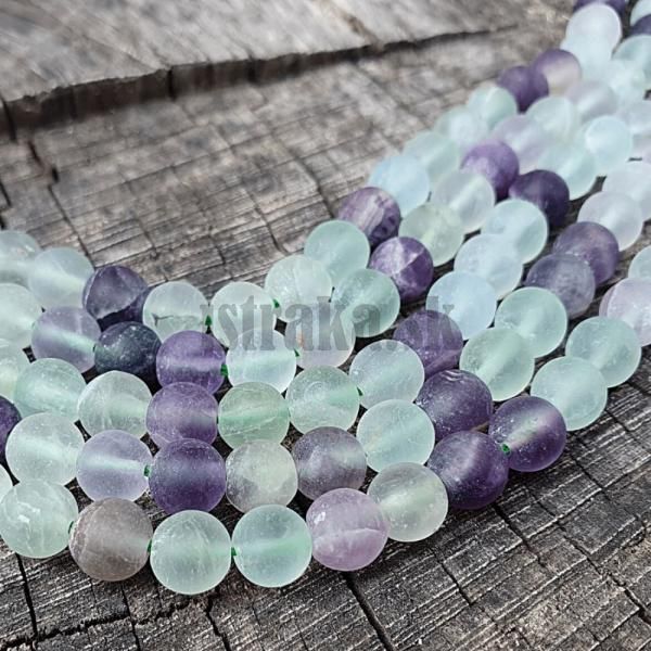 Fluorit korlky 6mm matn nra