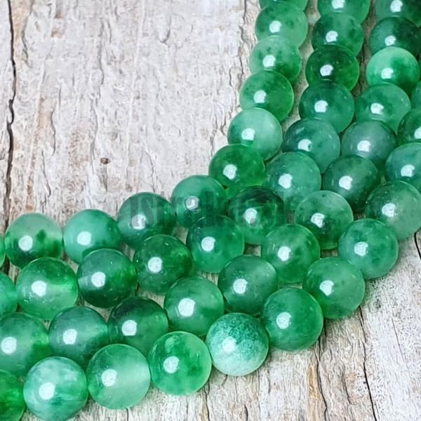 Jadeit korlky 8mm tmavozelen mix nra