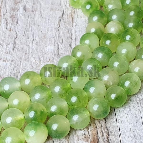 Jadeit korlky 8mm svetlozelen mix nra
