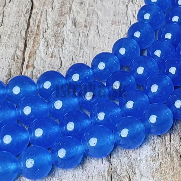 Jadeit korlky 8mm tmavomodr priesvitn nra