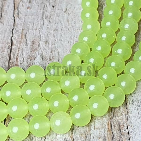 Jadeit korlky 8mm svetlozelen priesvitn nra